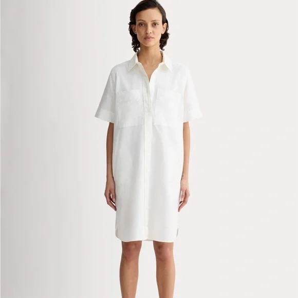 white flowy shirt dress Flowery Flowy Linen Dress
